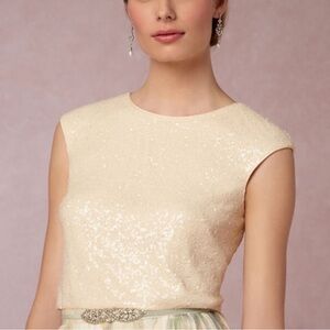 Jenny Yoo French Vanilla sequin top